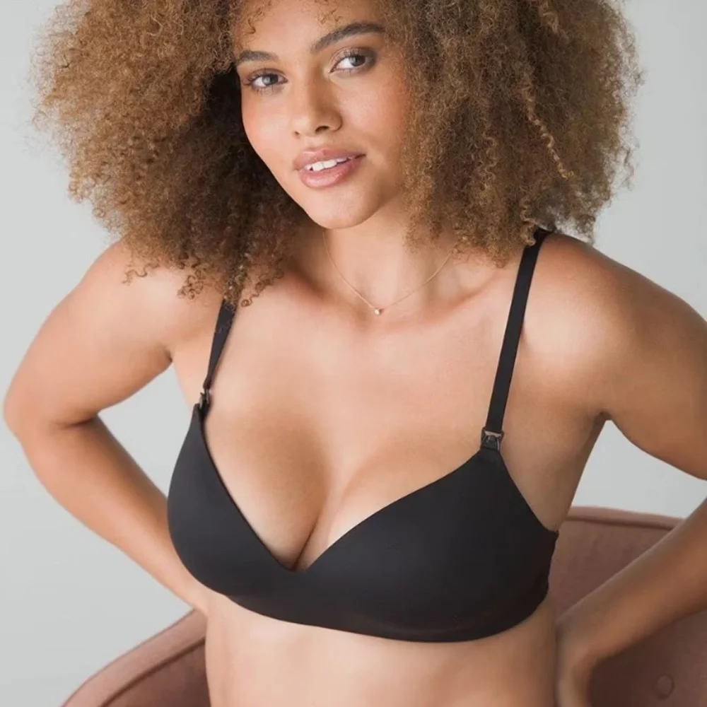 EUC SOMA ENBLISS Nursing Wireless Bra Black